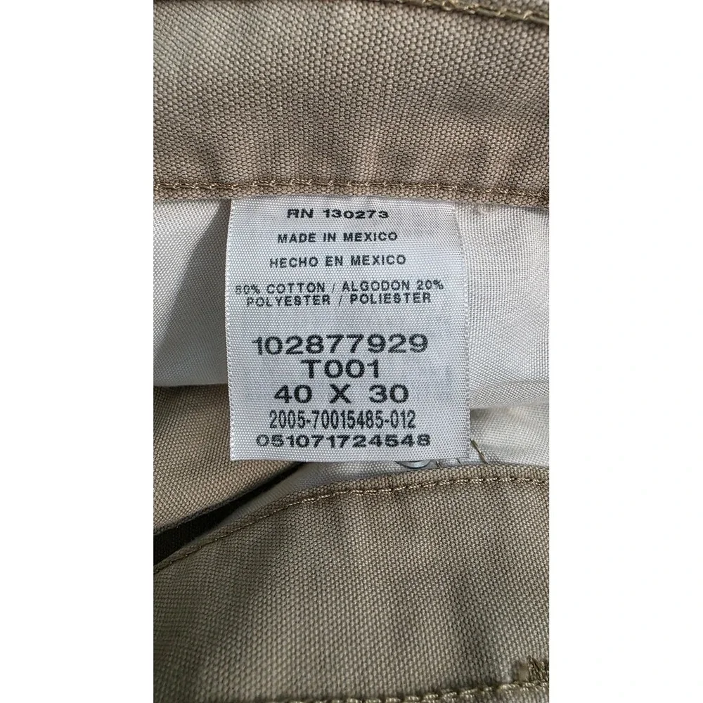 Lee Men's Carpenter Pants Loose Fit Straight Leg Khaki Tan 40x30 NWT